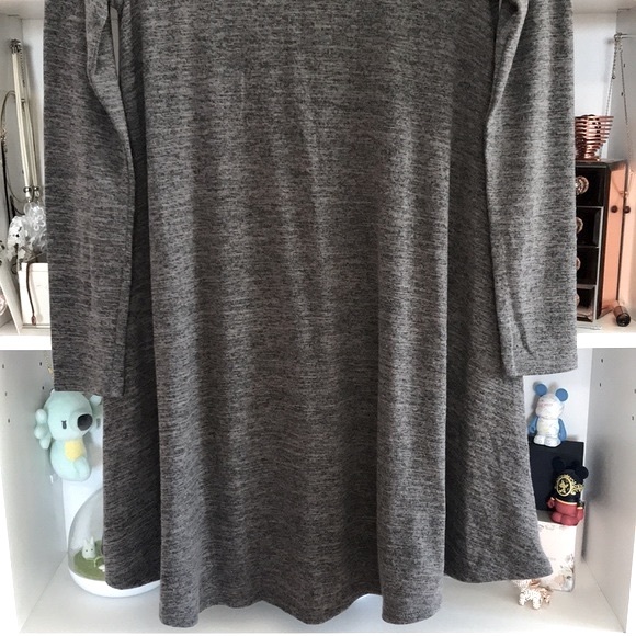 ABERCROMBIE & FITCH Gray Mock Neck Swing Dress - Picture 7 of 12